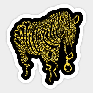 Zebra Ribbon Crime Body Sticker